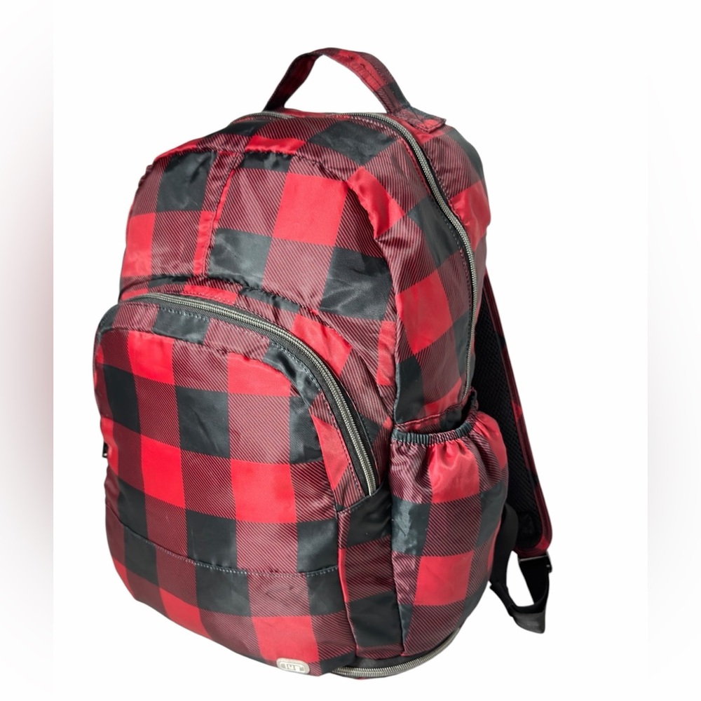 Lug Echo SE Packable Unisex Travel Bag Plaid Red / Black Backpack Trolley Sleeve